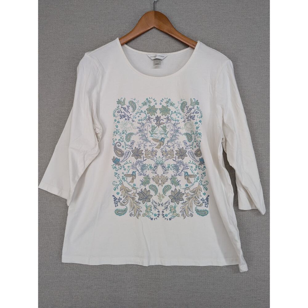 Christopher & Banks Top Size XL Shirt Top Hummingbird -0725F173